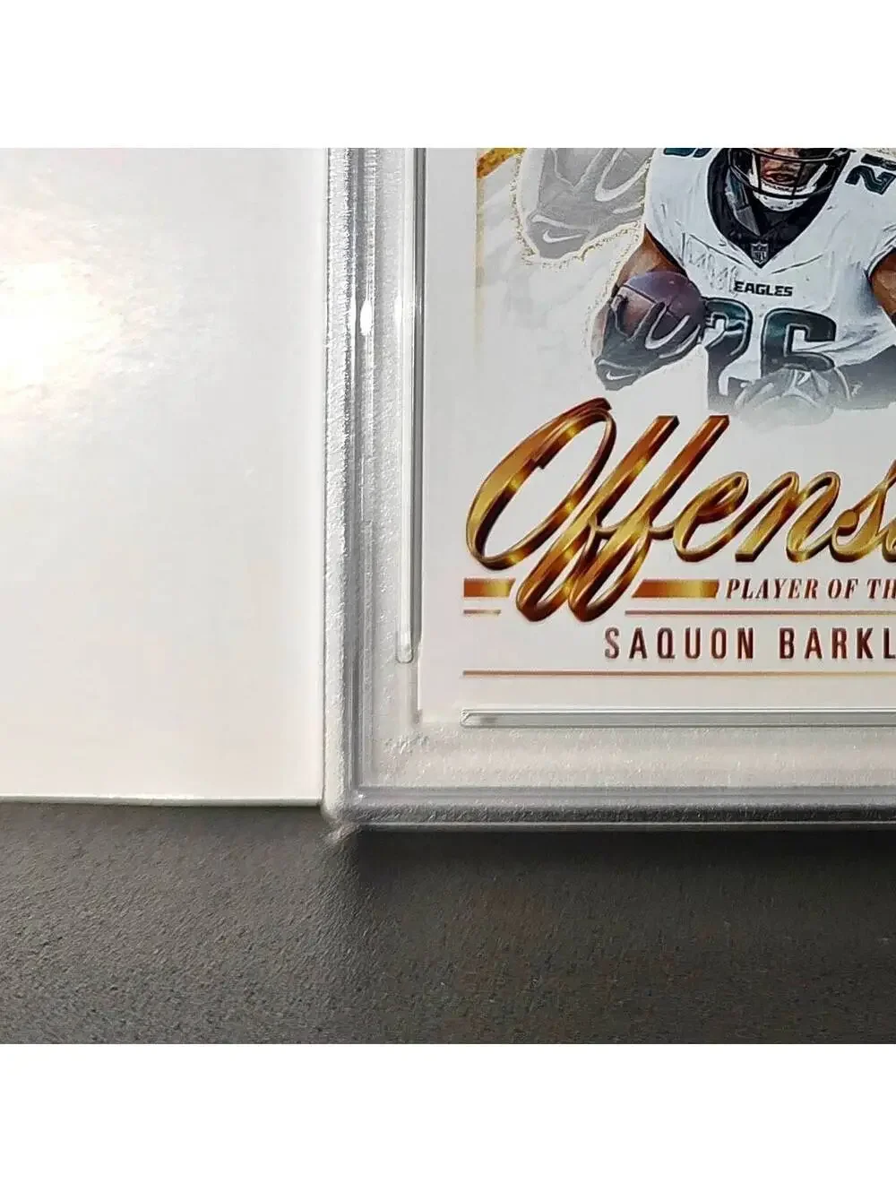 Saquon Barkley 2024 Panini NFL Offensive Player of the Year Eagles PSA 8 NM-MT